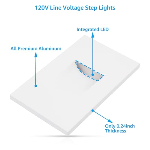 6 Pack 5CCT 120V LED Step Lights (6 Count)
