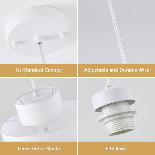 7.8" Drum Modern Pendant Lights Kitchen Island