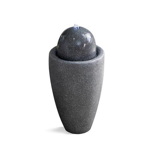 26" Modern Sphere Water Fountain with LED Light