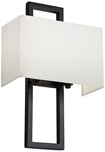 Modena 15 1 2" High Black Wall Sconce Set of 2 Modern Light Fixture (2 Count)