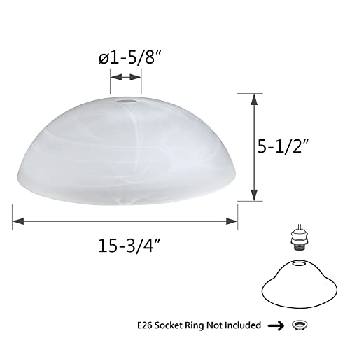 23141 11A Alabaster Shade for Medium Base Socket Torchiere
