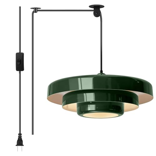 Plug in Green Pendant Light