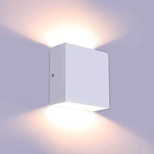 White Modern LED Wall Light Dimmable Mini Wall Sconce Warm White