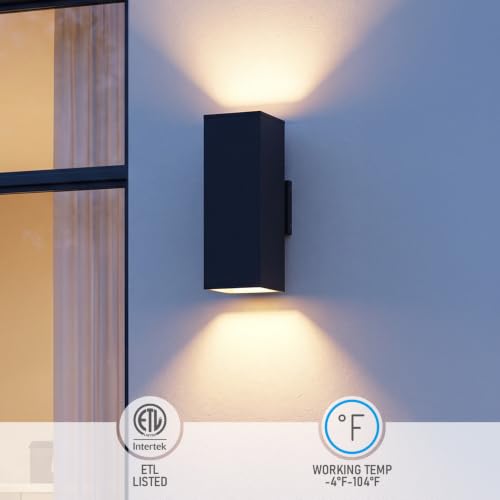 2 Pack 22" Outdoor Rectangular Wall Light (2 Count)