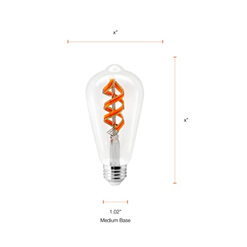 Sylvania WiFi LED Smart ST19 RGBW Color and Amber Finish Filament Light Bulb