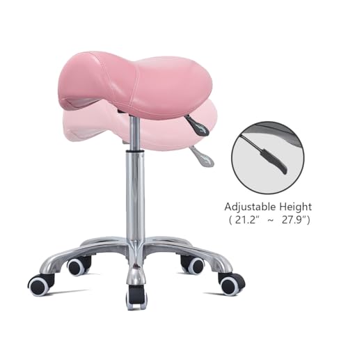 Saddle Stool Rolling Chair for Massage Clinic Spa Salon Cutting