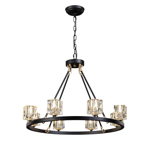 Black Wagon Wheel Chandelier