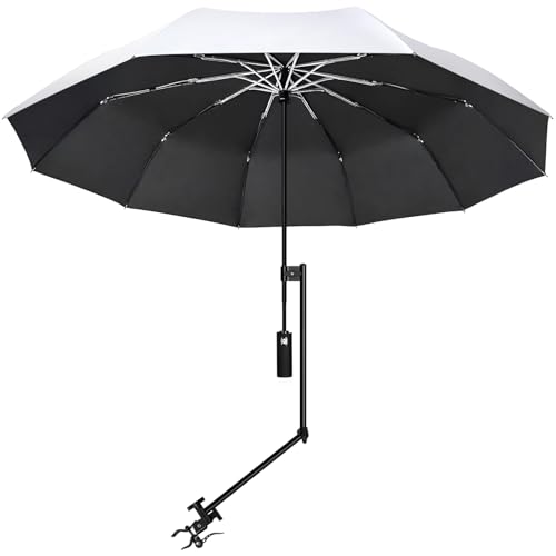 UPF 50+ Beach Umbrella with Adjustable Universal Clamp