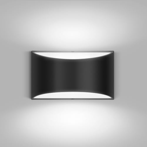 Black Modern LED Wall Sconce Hardwired Indoor Wall Lights Set of 2