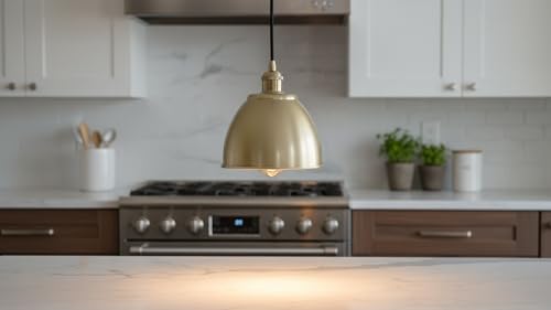 21601-41,Replacement Metal Shade for Pendant Light,Light Bronze,7-7/8"W x 5-3/4"H,Center Hole 1-5/8"