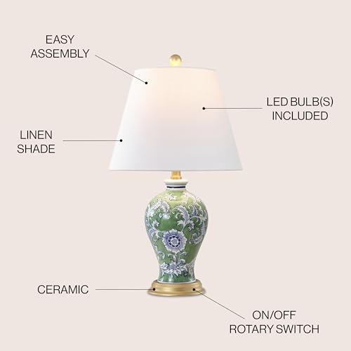 Grace 24" French Country Floral Urn Ceramic Lamp