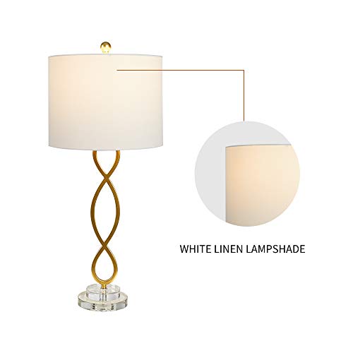 30" Brass Gold Table Lamps Set of 2 for Living Room (2 Count)