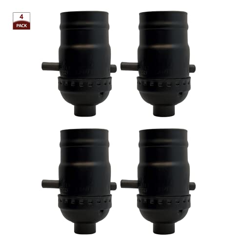 Push Through Lamp Socket for Incandescent or LED Bulbs (4 Count)