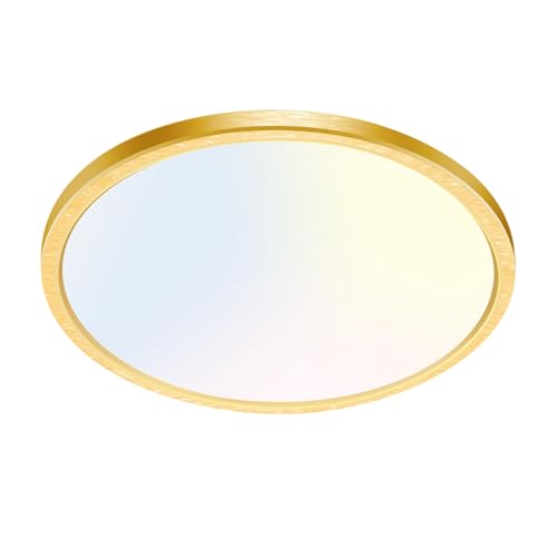 1PACK Flush Mount LED Ceiling Light Fixture Golden