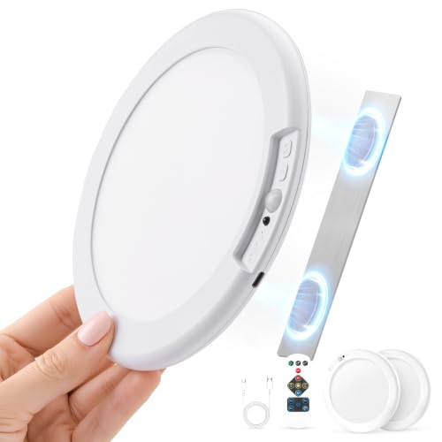 Rechargeable Motion Sensor Ceiling Light with Remote Wireless (2 Count)
