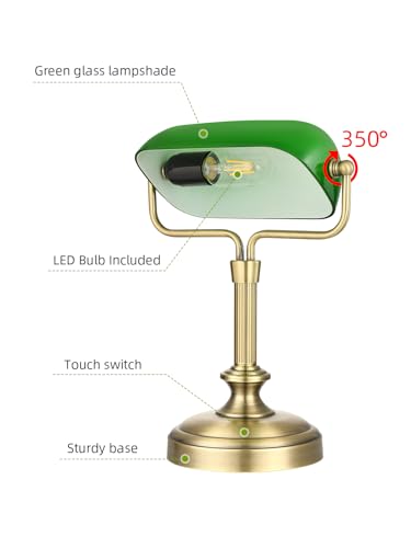 Vintage Banker Lamp