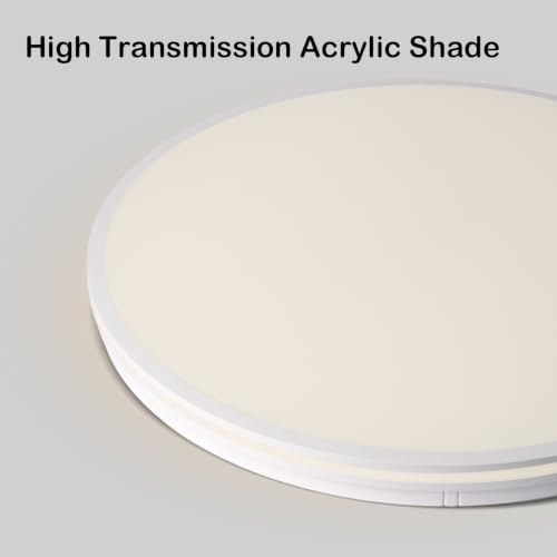 2Pack 16in 3CCT Round White Kitchen Flush Mount Light 40W 4000LM