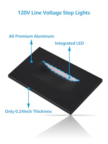 6 Pack 5CCT 120V LED Step Lights (6 Count)
