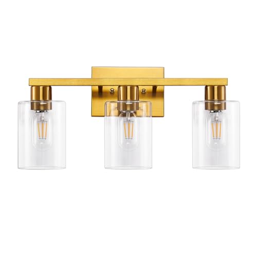 Gold 3 Light Bathroom Vanity Light
