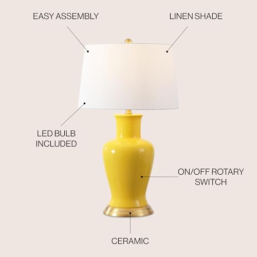 Julian Classic Ceramic Urn Metal LED Table Lamp 29"