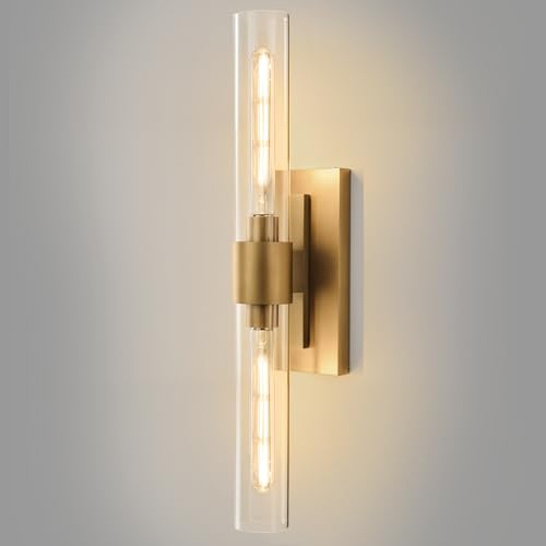 Champagne Brass Bathroom Wall Sconce