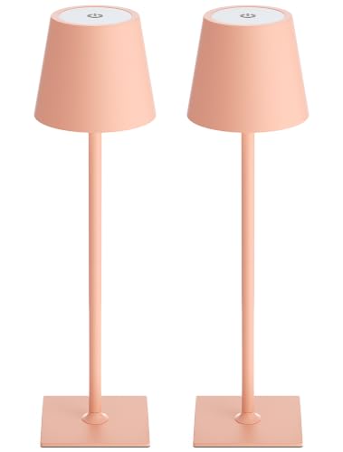 Pink Cordless Rechargeable Table Lamp 5000mAh Battery Operated Lamps
