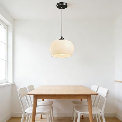 Pendant Lights Set of 2 Opal Glass Ceiling Hanging Lighting