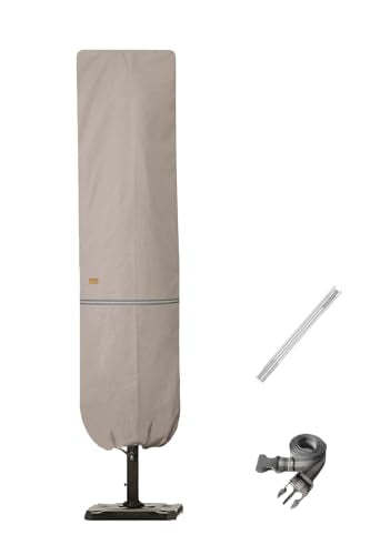 Patio Umbrella Cover with Rod for 7 to 11 Ft Umbrellas & 15 Ft Double