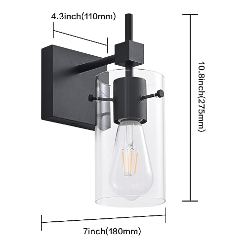 1 Light Vintage Vanity Light Bathroom Light Fixture Over Mirror Wall Sconces Black Bathroom Lighting