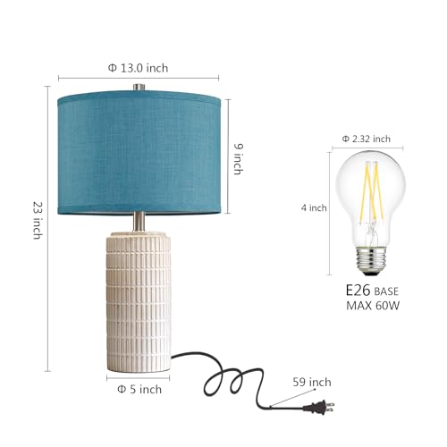 23" Set of 2 Nautical Ceramic Nightstand Table Lamps (2 Count)