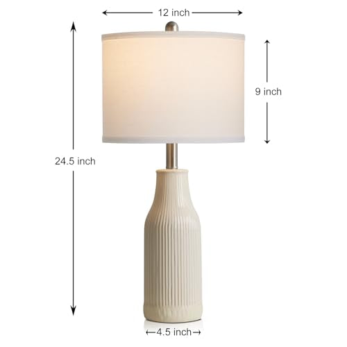 24.5" Ceramic Table Lamps Set of 2 (2 Count)
