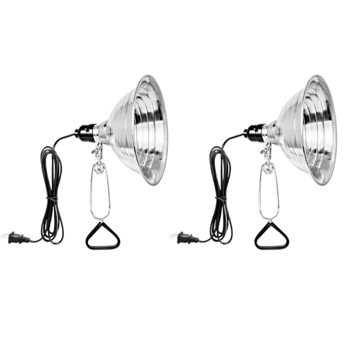 Clamp Lamp Light with 8.5 Inch Aluminum Reflector up to 150 Watt E26 (2 Count)