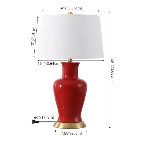 Julian Classic Ceramic Urn Metal LED Table Lamp 29"