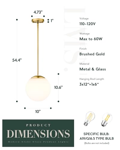 10 Inch Globe Pendant Lights