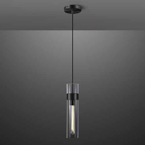 Modern Glass Black Pendant Lights Kitchen Island