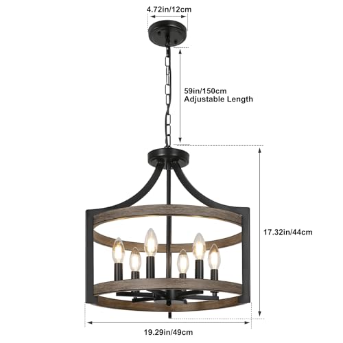 6 Light Farmhouse Chandelier