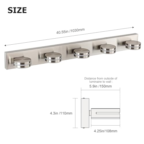 Brushed Nickel Bathroom Light Fixtures Over Mirror
