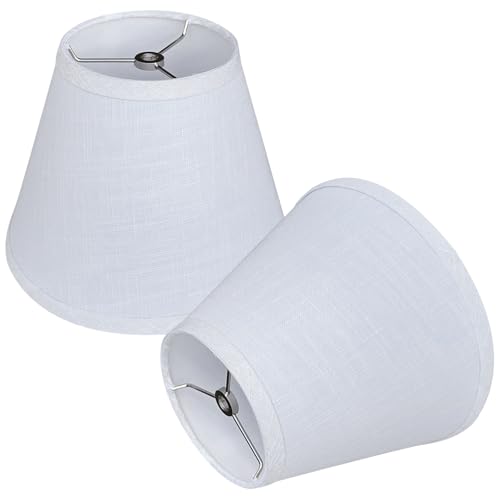 Small White Lamp Shades Set of 2
