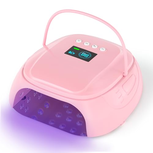 126W Cordless Rechargeable UV LED Nail Lamp with Large Space