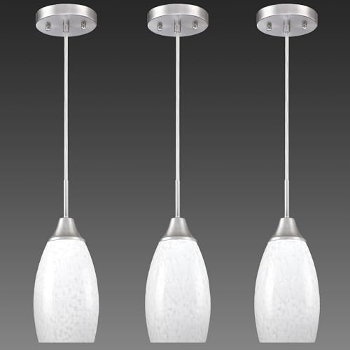 3 Pack Glass Pendant Light (3 Count)