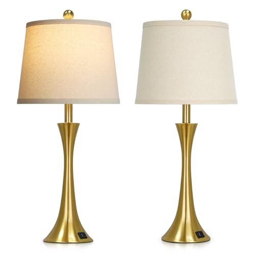 27.5" Gold Lamps for Living Room