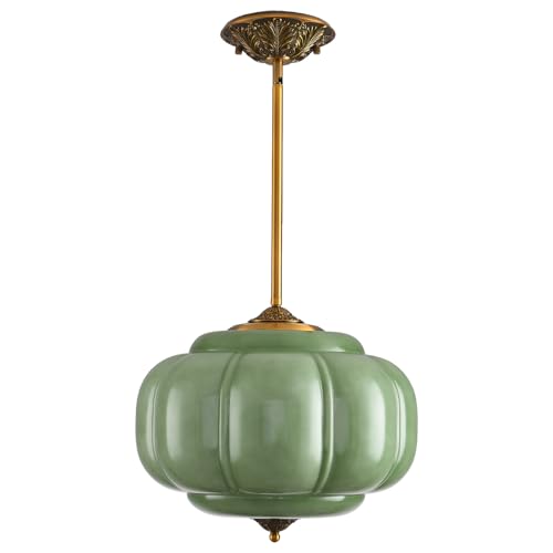 15 in Vintage Milk Glass Ceiling Light Fixture