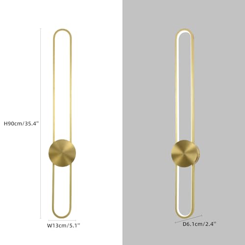 Modern Wall Sconce 4000K Dimmable LED Wall Light Fixture