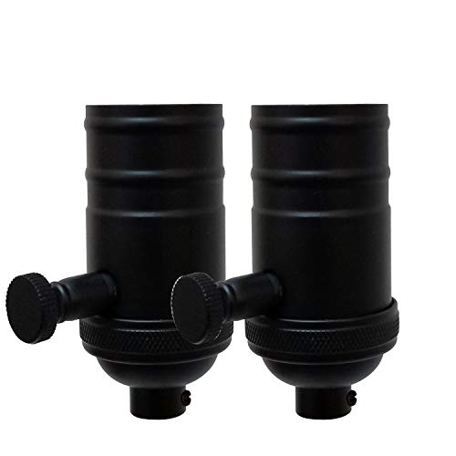 Vintage Turn Knob Dimmer Lamp Socket for Incandescent LED Bulbs (2 Count)