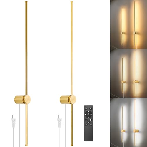 Wall Sconces Set of Two with Remote