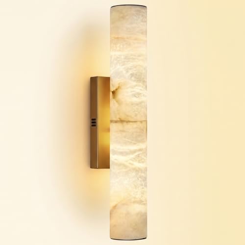 20" Alabaster Wall Sconce Hardwired