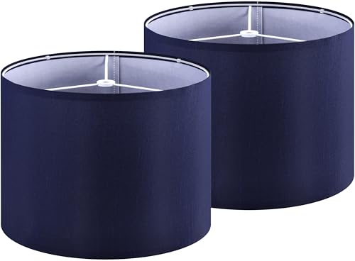 Large Blue Drum Lamp Shades for Floor Lamps Table Lamps (2 Count)