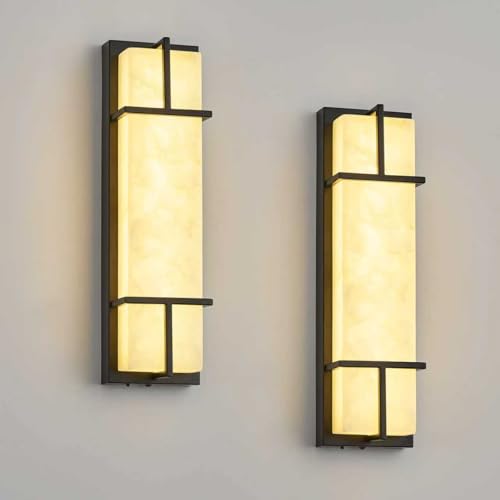 15.7inch Alabaster Wall Sconces Set of Two