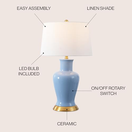 Julian Classic Ceramic Urn Metal LED Table Lamp 29"