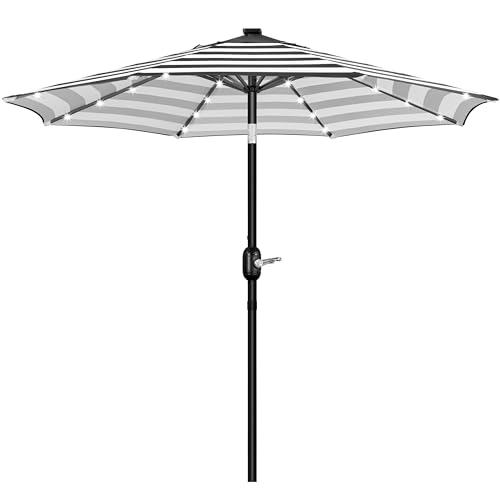 9FT Solar Patio Umbrella w